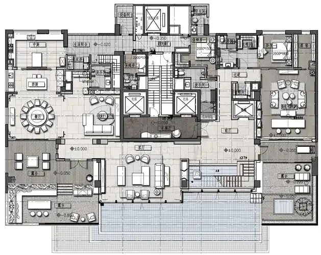 南宁华润幸福里penthouse,百米高空中的复式豪宅_朗联设计-站酷zcool