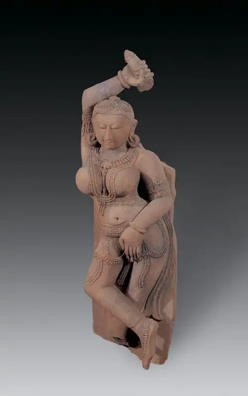 0942公元2世纪印度石雕药叉女佛像