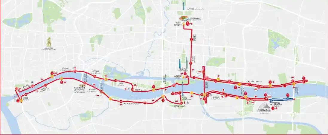2020广州马拉松比赛线路一览