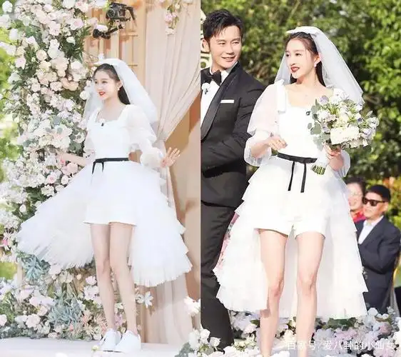 《奔跑吧》关晓彤婚纱造型美哭了!长腿吸睛,羡慕鹿晗