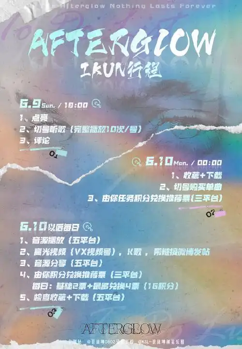 蔡徐坤新歌afterglow