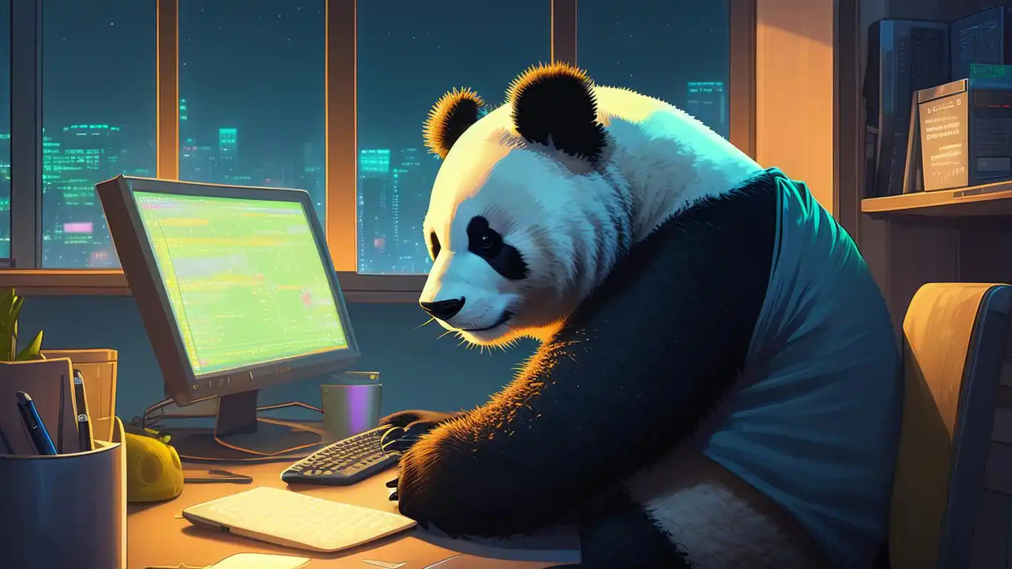 用ai画了一组程序员横版壁纸,你们觉得可爱吗?