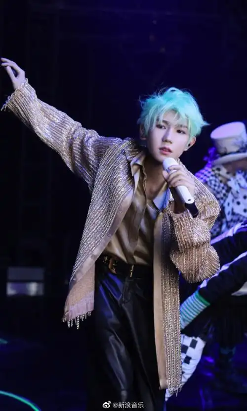 王源头发漂的都滋毛了