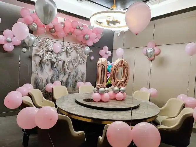 中江县益友小味女孩子10岁生日包间布置