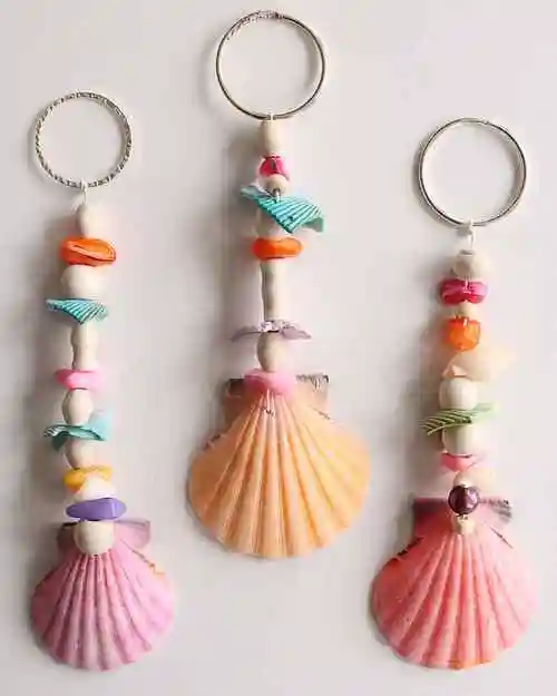 如何制作多彩的贝壳钥匙扣