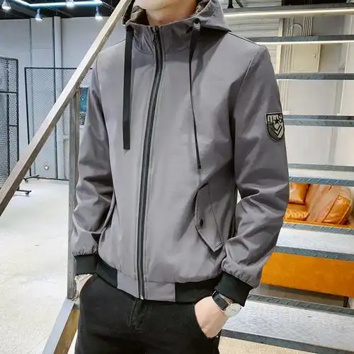 迷彩夹克韩版时尚修身男装休闲薄款外套春秋季2021新款男士外衣