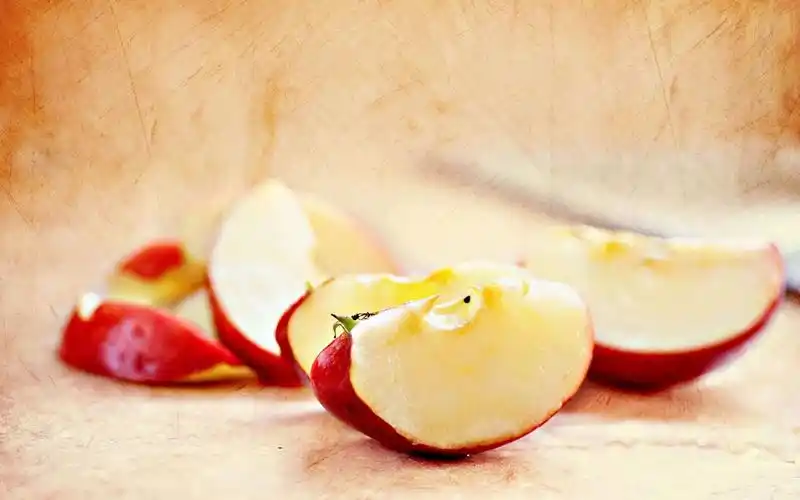 红苹果片,水果特写壁纸