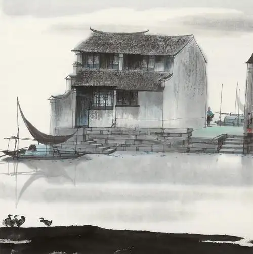 【江南春早 镜心 设色纸本】拍卖品_图片_价格_鉴赏_绘画_雅昌艺术品