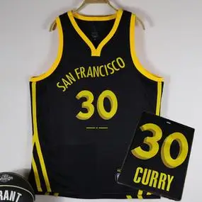 24赛季勇士队城市版球衣库里30号保罗3号复古汤普森11号sw限定版