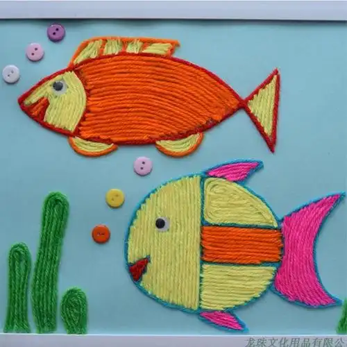 彩色细纸绳粘贴画儿童diy手工制作创意材料幼儿园纸藤绳子麻绳毛线团