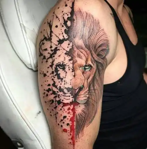 纹身素材第223期十二星座纹身之狮子座78