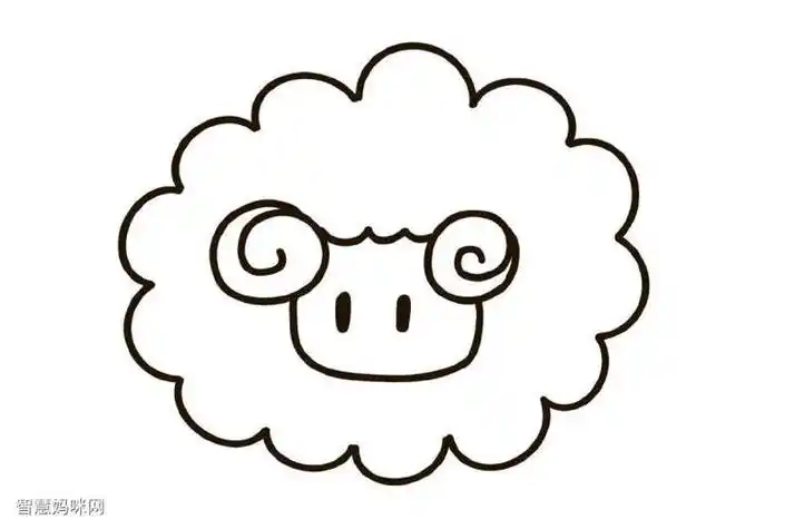 羊眼睛简笔画大图