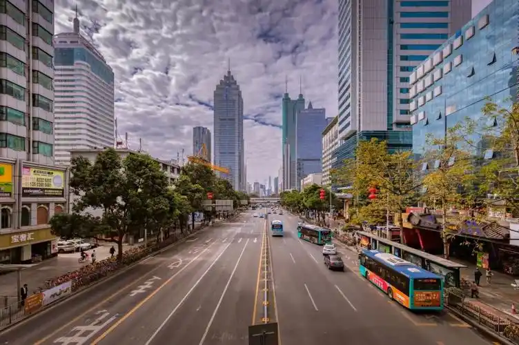 广东省深圳市罗湖街景/图虫创意