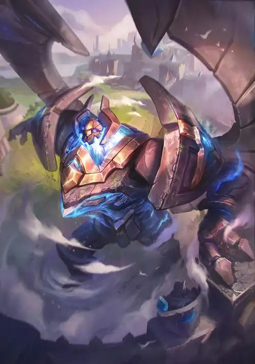 加里奥  幽蓝梦魇皮肤同人,附过程图中间改过一版方案深圳/插画师/1年