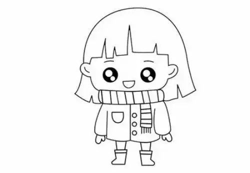 彩色q版小女孩简笔画步骤教程 可爱呆萌小女孩简笔画怎么画