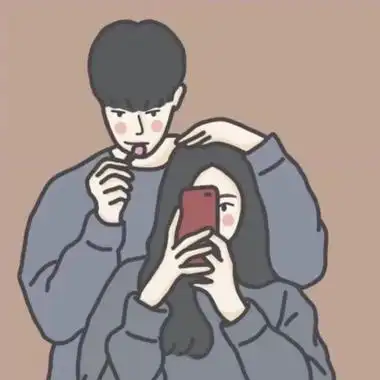 情头手绘一左一右 高清好看的手绘简约情头一左一右图片_情侣头像_美