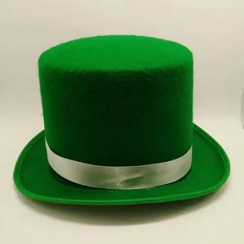 厂家专业定制绿色爱尔兰圣帕特里克节帽子三叶草苜蓿爱尔兰帽子