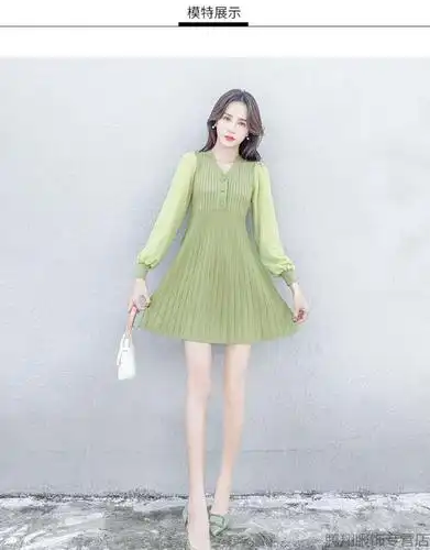 2021新款春款连衣裙新款女春装气质春季女装长袖冷淡风感裙子早春