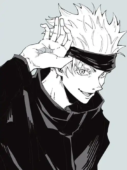 线稿分享 二次元顶流男神 动漫插画参考 deka_sad 咒术回战 五条悟