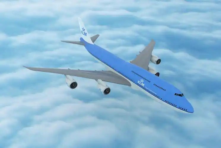 波音boeing-747飞机简易模型3d图纸 stp igs格式