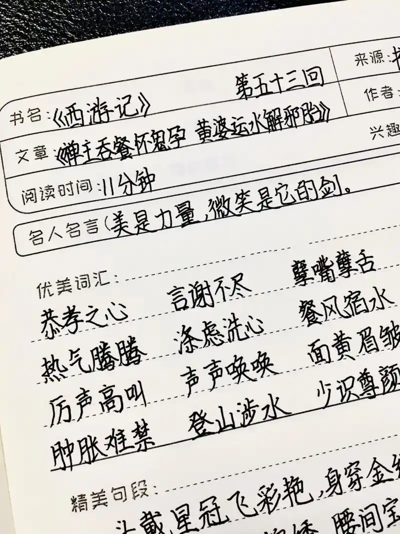 《西游记》读书笔记 第五十三回 七上必读