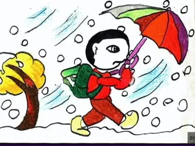 仙桃市仙桃小学美术课堂 (五)巜风来了》