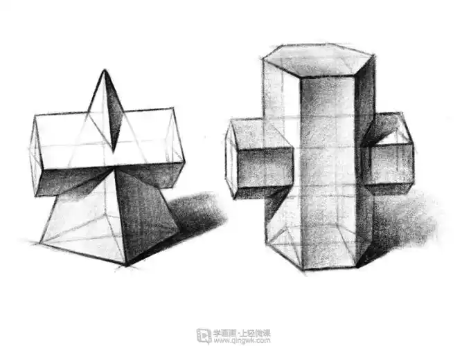 作业:ps能不能画素描之组合几何体素描画法训练 - 冰冰 - 轻微课