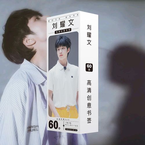 刘耀文书签纸质书卡60张盒装小卡片同款文具照片周边lomo卡礼品