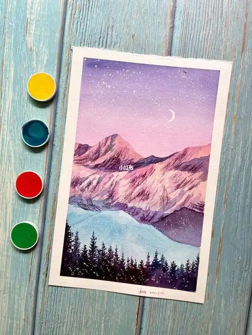 人菜瘾大的日更水彩爱好者为了小红书首页整整齐齐重拍旧画96 大多