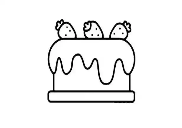 生日蛋糕简笔画彩色儿童画蛋糕图片大全(2)儿童简笔画一岁生日蛋糕