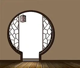 中国风古典屏风图案元素