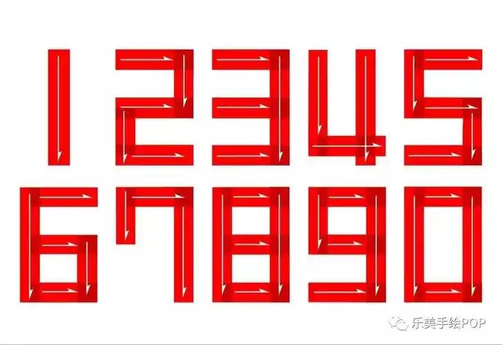 手绘pop数字有几种写法
