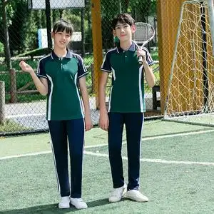 新款中学生学院风红蓝白绿初中生校服运动会开幕式集体广播操班服