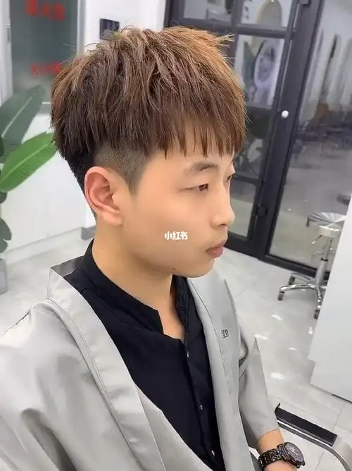 免打理男生碎盖钢夹烫