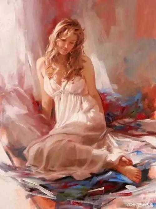 画家心目中的美女——当代画家richard s. johnson人物油画欣赏