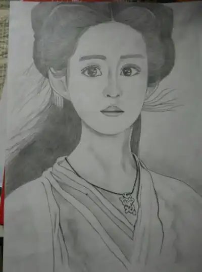 素描花千骨 好了,可是总觉得哪不像〒_〒