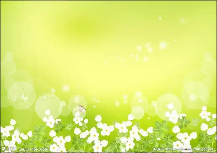 清新绿色梦幻花朵背景设计图__广告设计_广告设计_设计图库_昵图网