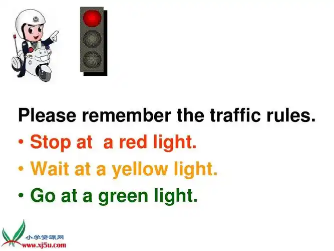 please remember the traffic rules.   stop at   red light.