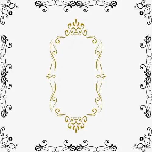 欧式镜子花纹边框图案