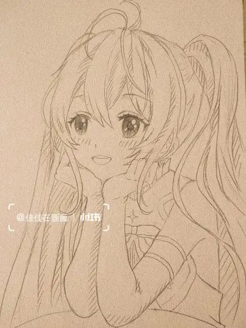 动漫人物,线描练习,内含步骤_动漫_绘画_线描_动漫人物_兴趣爱好_绘画