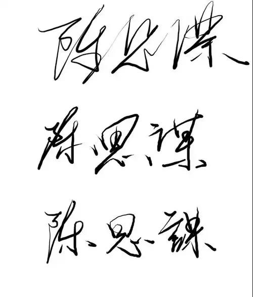 我叫"陈思谋" 帮忙设计个帅气点的签名