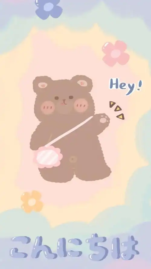 聊天背景锁屏背景可爱壁纸小熊壁纸