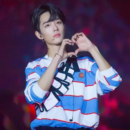 2020春秋肖战同衣服蓝色长袖条纹卫衣女卫衣