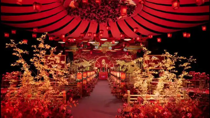 人见人爱的新中式婚礼#婚礼效果图 #婚礼设计 #婚礼3d设计