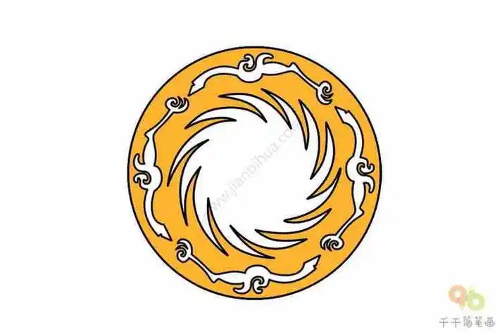 太阳神鸟图腾简笔画太阳神鸟简笔画步骤图太阳神鸟简笔画金沙遗址太阳