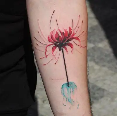 18张手臂曼珠沙华纹身图案彼岸花