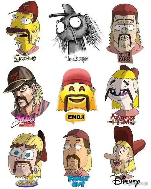 考验原画师的时候到了,同一个卡通形象的不同绘画风格