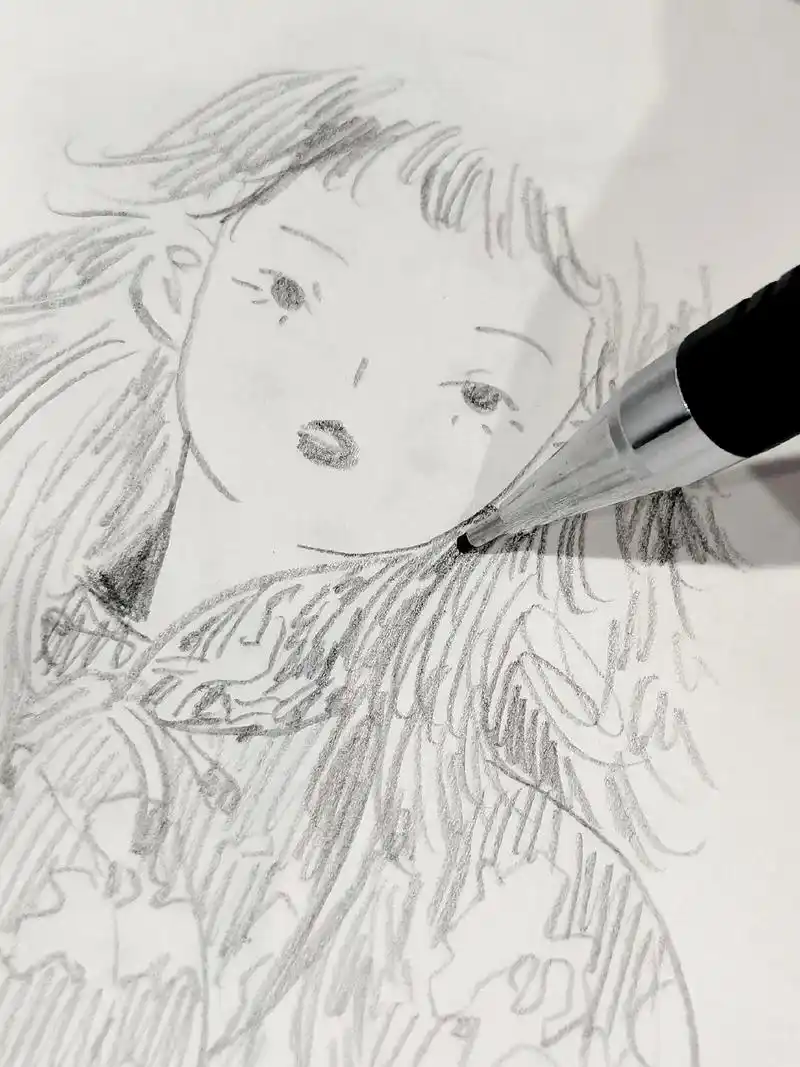 手绘速写(5/100)春天少女铅笔人物.画了很多酷酷的女孩子 - 抖音