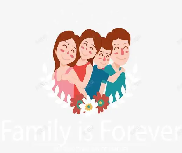com 儿女双全 儿子 四口之家 国际家庭日 女儿 妈妈 家庭 爸爸 矢量图
