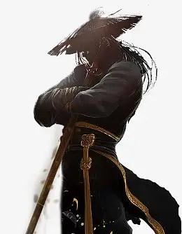 psdpngpng黑白水墨风侠客国画手绘.psdpngpng元旦喜庆灯笼雪人赏雪糖.